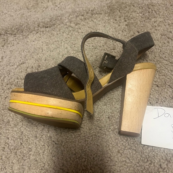 Chloe Woody Canvas Espadrilles Platform Sandals White x  COPY - Chloe platform sandals size EU 38 US 8.5